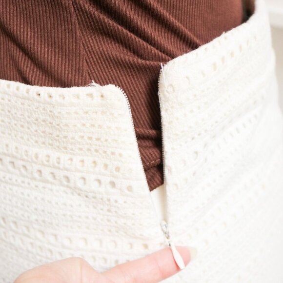 Off-White Crochet Mini Skirt 🕊️ ZARA - Picture 6 of 8